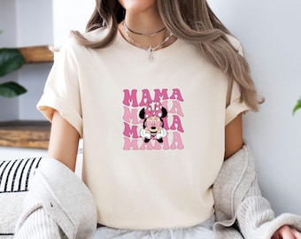 Mama Mouse Tshirt, Disney Mother Shirt, Mothers Day T Shirt, Minnie Mouse Tee, Disneyland Mum T-shirt