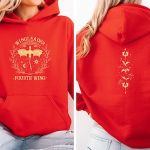 Fourth Wing Hoodie, Acotar Jumper, Fourth Wing Merch, Reading Top, Bookish Hoodie, Basgiath Jumper, Book Lovers Top, Book Club Top image 4