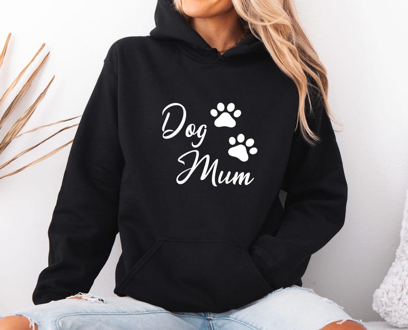Dog Mum Hoodie, Dog Mum Jumper, Dog Lover Gift, Dog Owner Gift, Dog Mum Gift, Dog Lover Jumper, Dog Mama Hoodies, Dog Walking Jumper zdjęcie 2