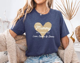 Mummy T-Shirt, This Mummy Belongs to Tee, Custom Mum Tshirt, Personalised Mum Shirt, Funny Mummy T Shirt, Mothers Day Shirt, Mommy to be Top
