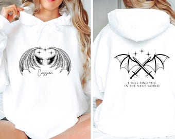 Velaris Merch Hoodie, Cassian Star Hoodie, Crescent City Hoodie, Acotar Merch, Acotar Hoodie, Night Court Jumper, Reading Hoodie