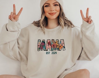 Mum Sweatshirt, Mama Jumper, Mothers Day Sweater, Mama Flower Sweater, Cute Mum Jumper, Funny Mum Sweatshirt, Mothers Day Gift, Funny Jumper