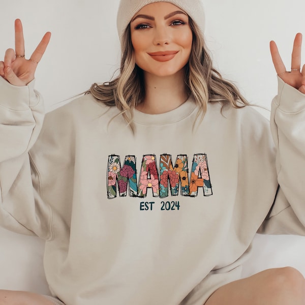 Mum Sweatshirt, Mama Jumper, Mothers Day Sweater, Mama Flower Sweater, Cute Mum Jumper, Funny Mum Sweatshirt, Mothers Day Gift, Funny Jumper