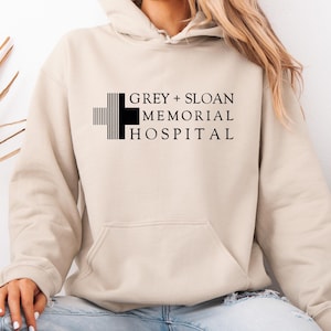 Grey Sloan Hoodie, Grey's Anatomy Geschenk, Meredith Grey, Gedenkartikel, Grey's Anatomy Geschenk, Grey's Anatomy, Geschenk für Krankenschwestern, Pullover für Krankenschwestern, Geschenk für Ärzte