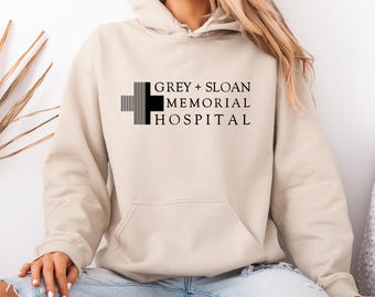 Grey Sloan Hoodie, Grey's Anatomy Gift, Meredith Grey, Memorial, Grey Anatomy Gift, Greys Anatomy, Gift for Nurse, Nurse Jumper, Doctor Gift