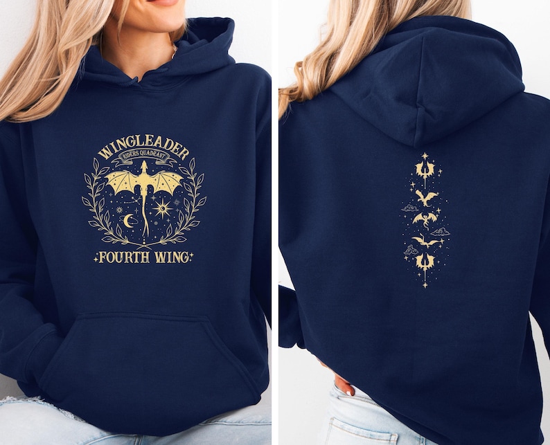 Fourth Wing Hoodie, Acotar Jumper, Fourth Wing Merch, Reading Top, Bookish Hoodie, Basgiath Jumper, Book Lovers Top, Book Club Top image 2