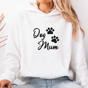 Dog Mum Hoodie, Dog Mum Jumper, Dog Lover Gift, Dog Owner Gift, Dog Mum Gift, Dog Lover Jumper, Dog Mama Hoodies, Dog Walking Jumper zdjęcie 1