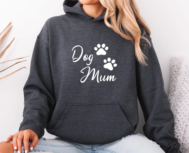 Dog Mum Hoodie, Dog Mum Jumper, Dog Lover Gift, Dog Owner Gift, Dog Mum Gift, Dog Lover Jumper, Dog Mama Hoodies, Dog Walking Jumper zdjęcie 7