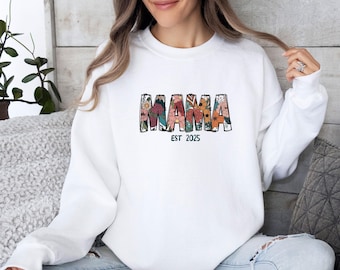 Mum Sweatshirt, Mama Jumper, Mothers Day Sweater, Mama Flower Sweater, Cute Mum Jumper, Funny Mum Sweatshirt, Mothers Day Gift, Funny Jumper