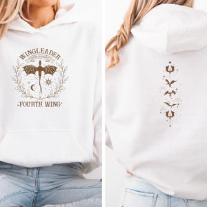 Sweat à capuche quatrième aile, pull Acotar, produits dérivés quatrième aile, haut de lecture, sweat à capuche livresque, pull Basgiath, haut pour les amateurs de lecture, haut club de lecture
