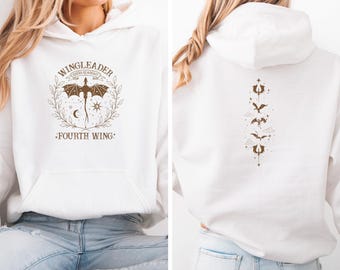 Sweat à capuche Fourth Wing, Pull Acotar, Produits dérivés Fourth Wing, Haut de lecture, Sweat à capuche littéraire, Pull Basgiath, Haut pour amoureux des livres, Haut pour club de lecture