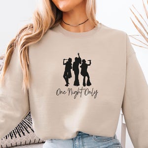 Sweatshirt mit Musikband-Motiv, Donna and The Dynamos, Dancing Queen-Pullover, One Night Only-Pullover, Geschenk für Musikliebhaber, Mamma Mia-Sweatshirt, Musik-Rundhalsausschnitt