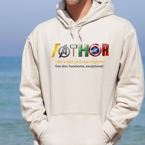 Fathers Day Hoodie, Fathor Hoodie, Funny Dad Hoodie, Father Hoodie, Avengers Dad Top, Father's Day Gift, Daddy Birthday Gift, New Dad Gift image 2