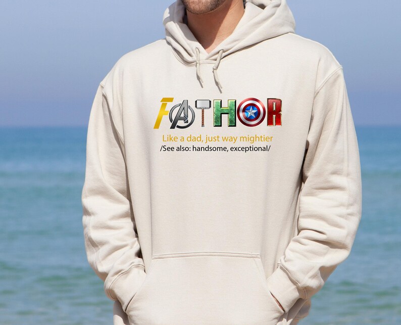 Fathers Day Hoodie, Fathor Hoodie, Funny Dad Hoodie, Father Hoodie, Avengers Dad Top, Father's Day Gift, Daddy Birthday Gift, New Dad Gift image 2