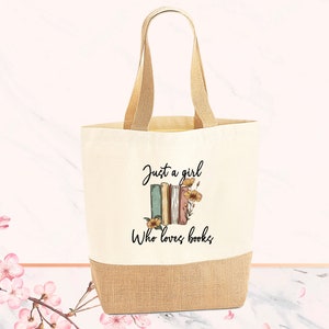 Book Tote Bag, Bookish Bags, Book Jute Bag, Gift for Book Lovers, Book Lovers Gift, Cute Book Bag, Funny Book Gift, Reading Book Bag