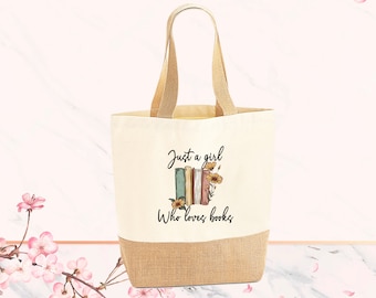 Book Tote Bag, Bookish Bags, Book Jute Bag, Gift for Book Lovers, Book Lovers Gift, Cute Book Bag, Funny Book Gift, Reading Book Bag