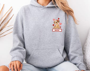 Custom Dog Hoodie, Personalised Dog,  Dog Lovers Hoodie, Dog Mum Gift, Dog Owner Hoodie, Cute Dog Hoodie, Puppy Hoodie, Dog Walking Hoodie