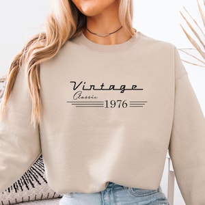 Geburtstags-Sweatshirt, Geschenk zum Geburtstag 1976, Geschenke zum Geburtstag 1986, Oberteil zum 50. Geburtstag, Geschenke zum 40. Geburtstag, Pullover zum 30. Geburtstag, Vintage-Geburtstag, Geburtstag 1996