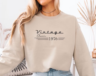 Geburtstags-Sweatshirt, Geschenk zum Geburtstag 1976, Geschenke zum Geburtstag 1986, Oberteil zum 50. Geburtstag, Geschenke zum 40. Geburtstag, Pullover zum 30. Geburtstag, Vintage-Geburtstag, Geburtstag 1996