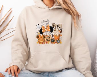Disney Literally Just A Girl Hoodie, Minnie Bow Hoodie, Disney Pumpkin Fall Pullover, Disneyland Halloween Hoodie, Pumpkin Latte Lover Gift