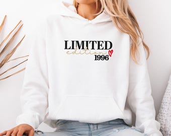 Sweat à capuche en édition limitée, sweat à capuche d'anniversaire personnalisé, haut personnalisé, 50e anniversaire, sweat à capuche d'anniversaire, cadeau 31e anniversaire, sweat à capuche pour 40e anniversaire