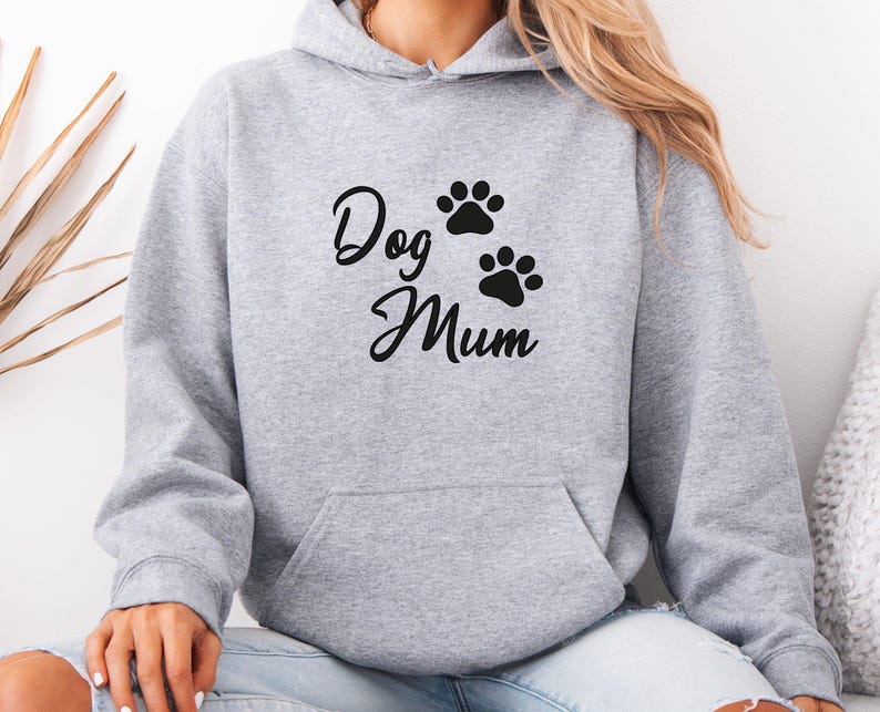 Dog Mum Hoodie, Dog Mum Jumper, Dog Lover Gift, Dog Owner Gift, Dog Mum Gift, Dog Lover Jumper, Dog Mama Hoodies, Dog Walking Jumper zdjęcie 5