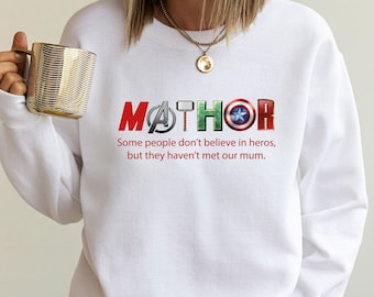 Mother Sweatshirt, Funny Mum Sweater, Mothers Day Tops, Mother Jumper, Avengers Mum Top, Mother&#39;s Day Gift, Mum Birthday Gift, New Mum Gift