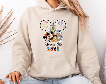Hoodie Disney Trip 2026, Mickey Minnie-trui, trui Disneyland Paris, hoodie Disneyworld Family, vakantie-outfit 2026