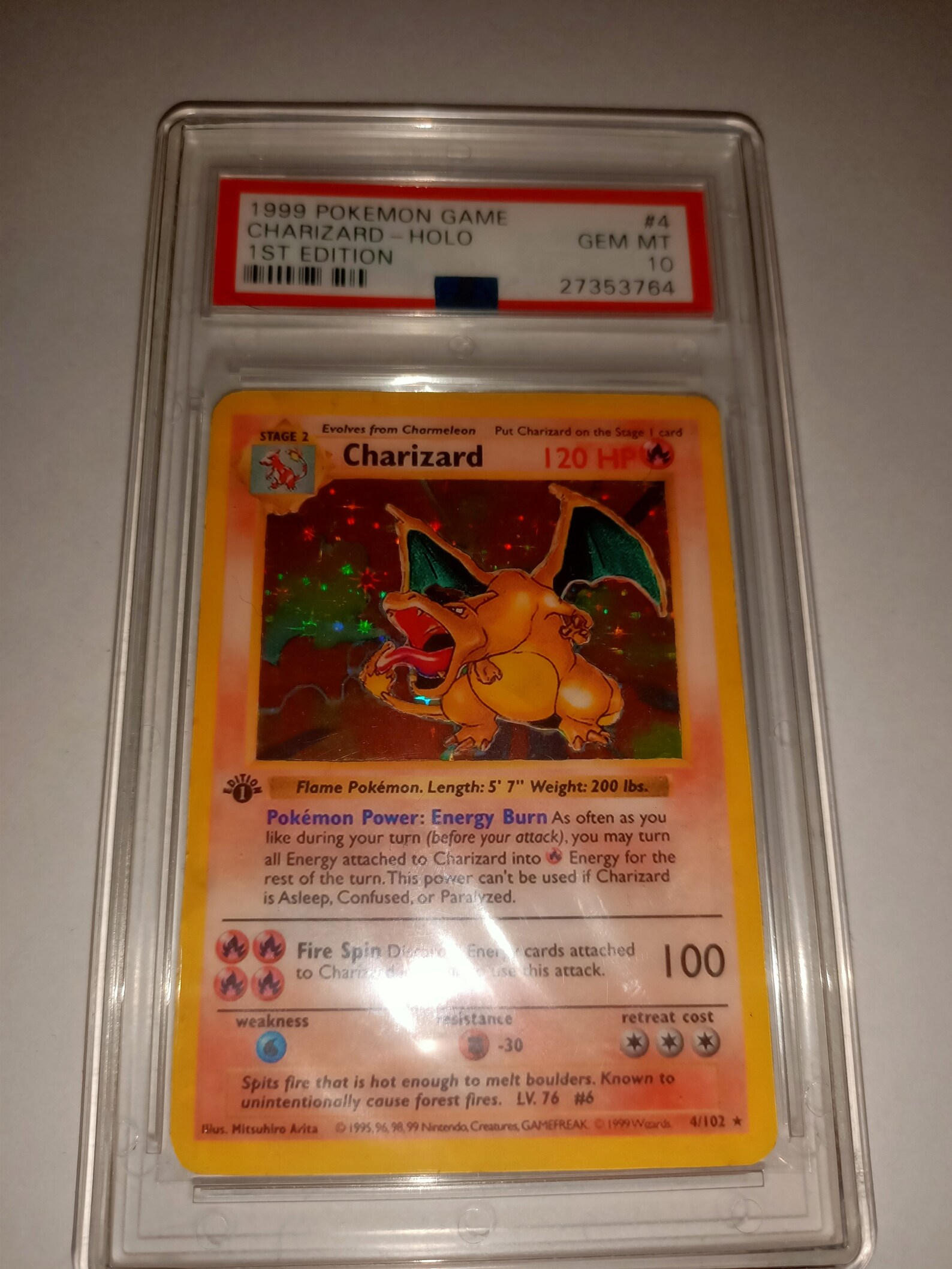 Replica 1st Edition 1999 PSA 10 Charizard Etsy