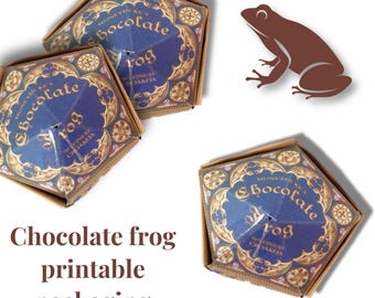 Wizard Sweet Shop chocolate frog packaging digital download