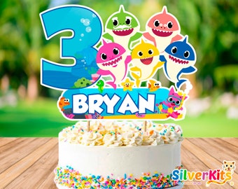 Baby Shark Cake Topper Etsy Baby Shark Cake Topper Etsy