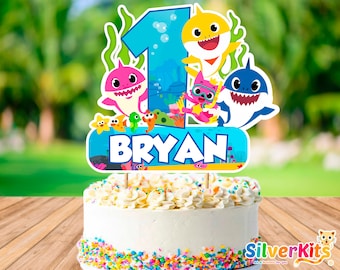 Baby Shark Cake Topper Etsy Baby Shark Cake Topper Etsy