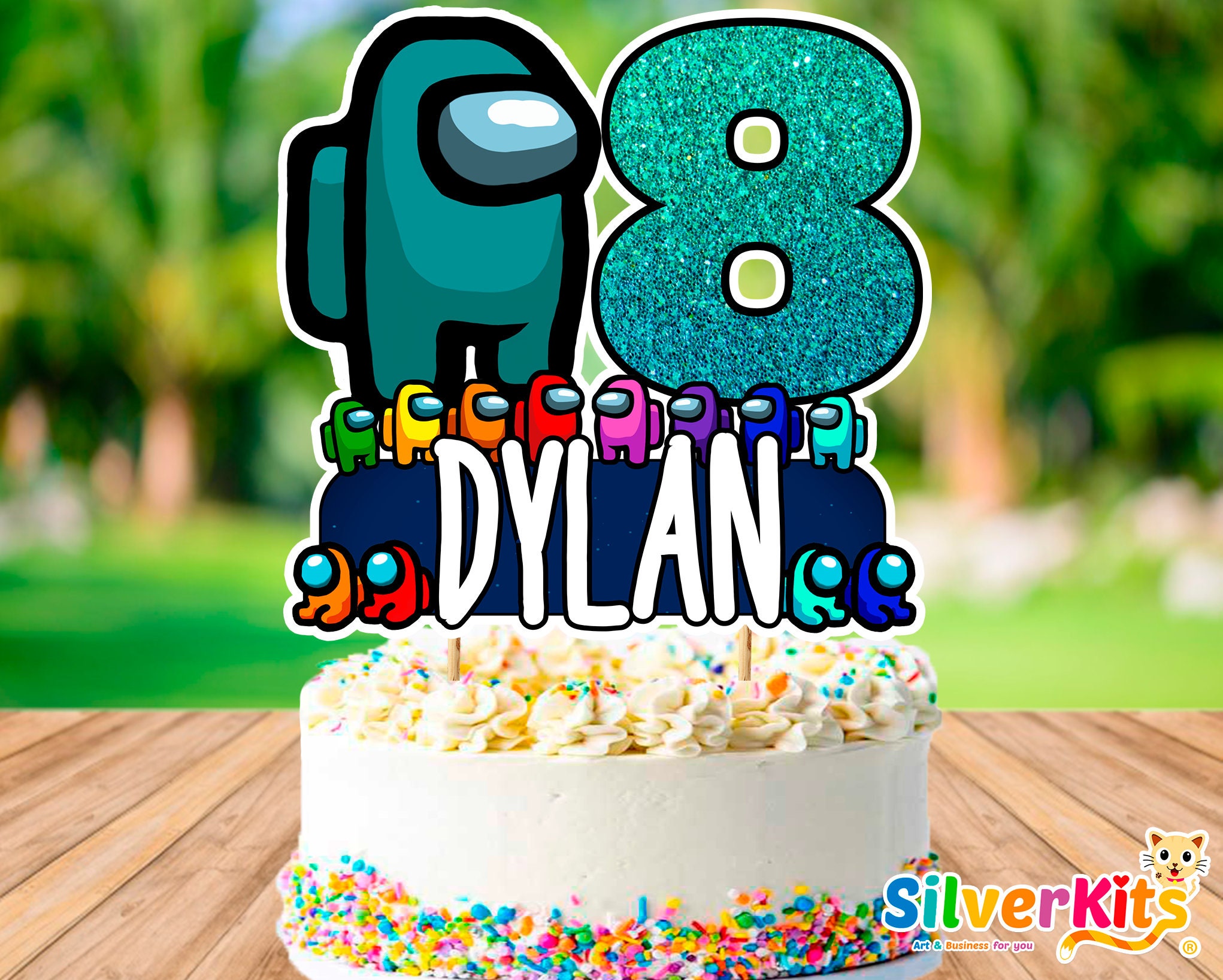 Among Us Cake Topper Among Us Cupcake Toppers With 20 Etsy