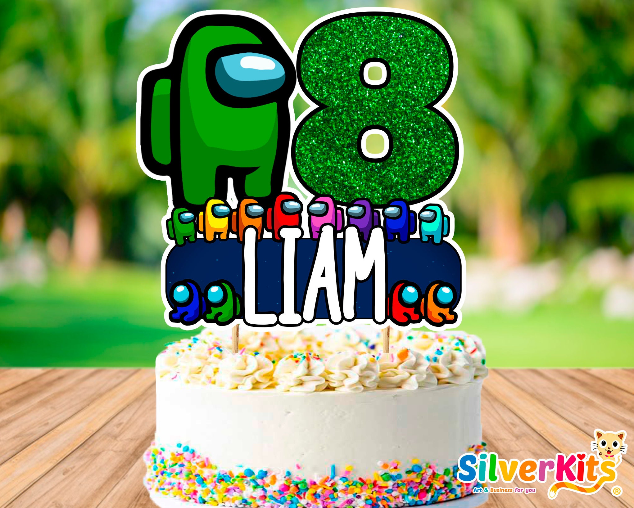 Among Us Cake Topper Among Us Cupcake Toppers With 20 Etsy