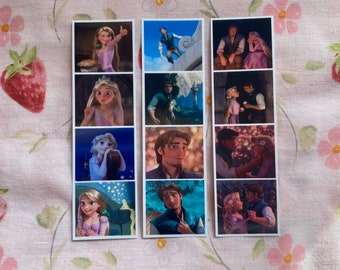 tangled razpunzel & flynn ryder photobooth strips