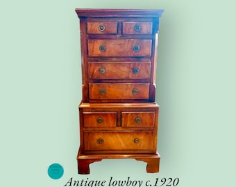Mini Antique lowboy chest of drawers c1920s