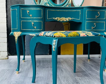 French  Style dressing table | Olympus dressing table | Louis style | Bespoke furniture | Vintage vanity | Ornate bespoke vanity| Custom