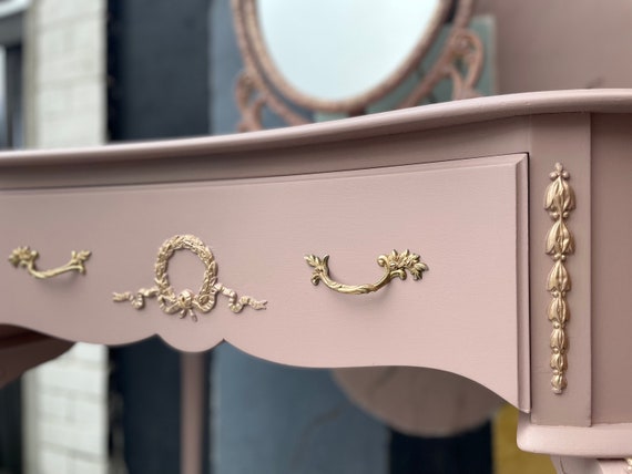 knee length dresses for ladies Modern Bath Vanity Set, Makeup Table, Pink, White Slate Top, 76