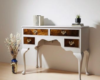 Antique Vanity, 5-drawer vintage desk