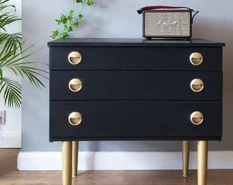 Mid-century modern chest of drawers, sideboard, vintage furniture