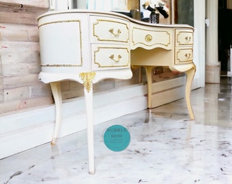 Sminkbord i Louis-stil: Vintage fransk sminkbord, specialbeställda möbler