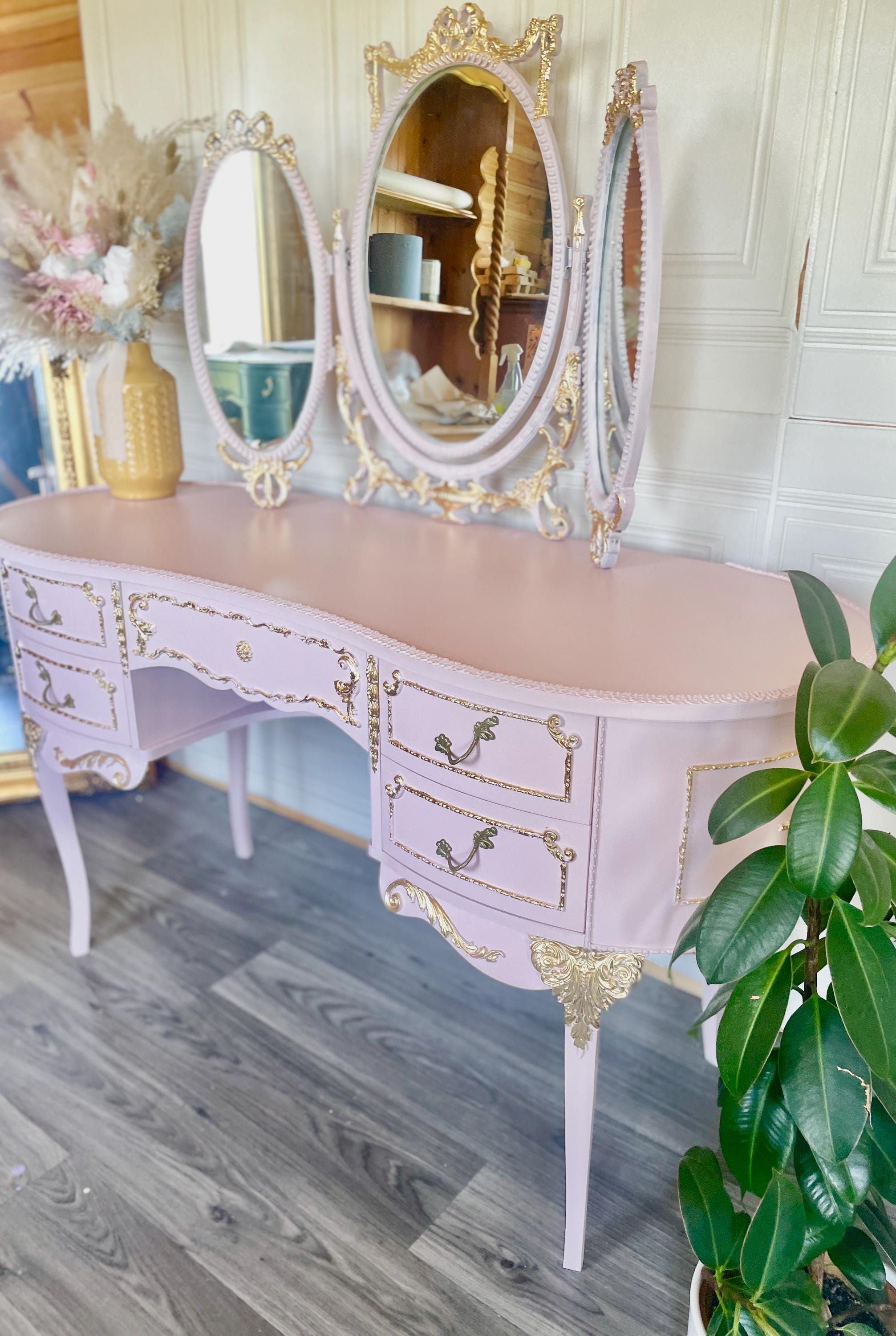 French Louis Style Dressing Table With Mirror: Bespoke Commission - Etsy New Zealand French Louis Style Dressing Table With Mirror: Bespoke Commission - Etsy New Zealand