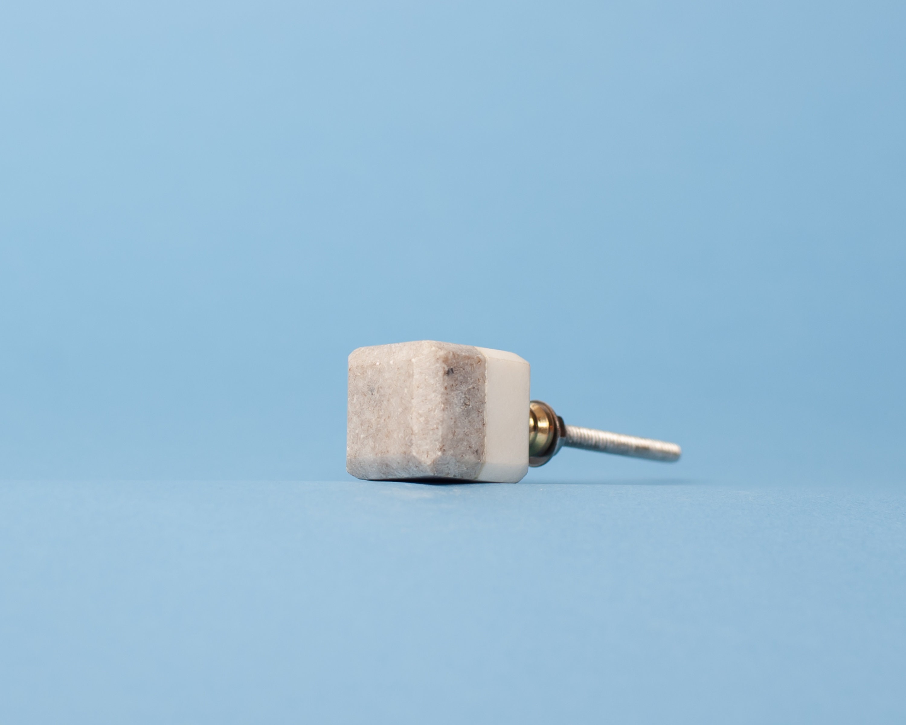 Weißer und brauner Quadrat Marmor Türknopf Handgearbeitete | Etsy