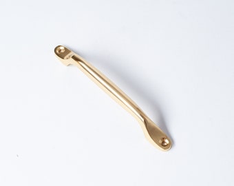 Antique Inspired Drawer Pull - Solid Brass Vintage Style Handle - Classic Hardware