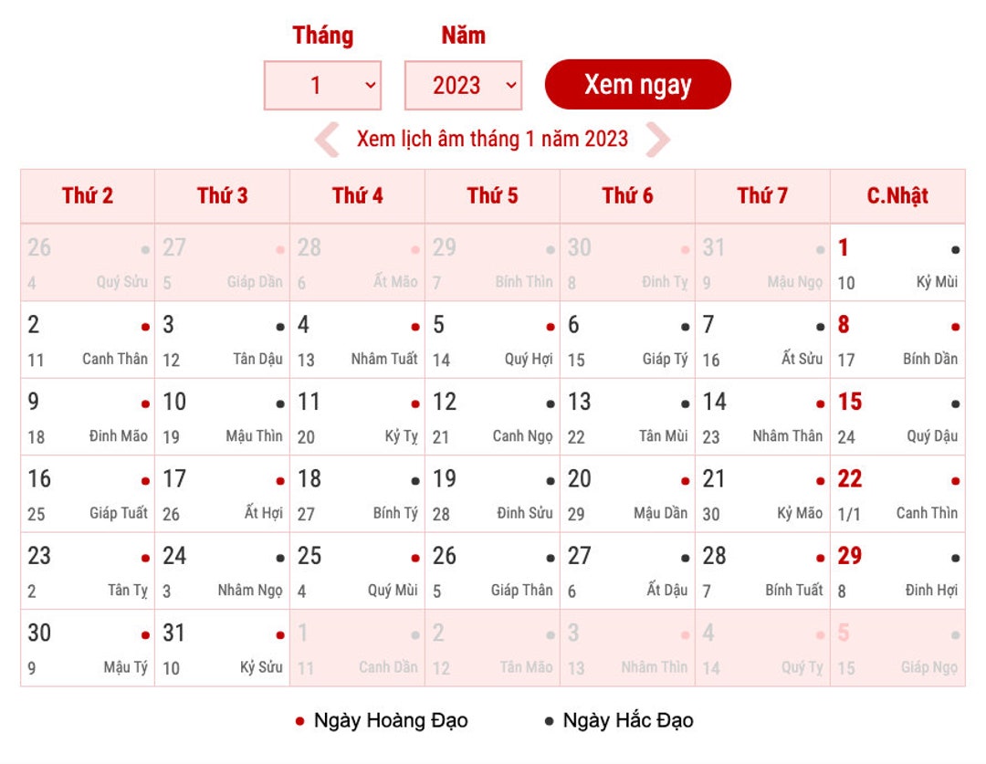 Lunar Calendar Vietnamese 2023, Âm Lịch, Lunar Vietnamese Calendar, Năm