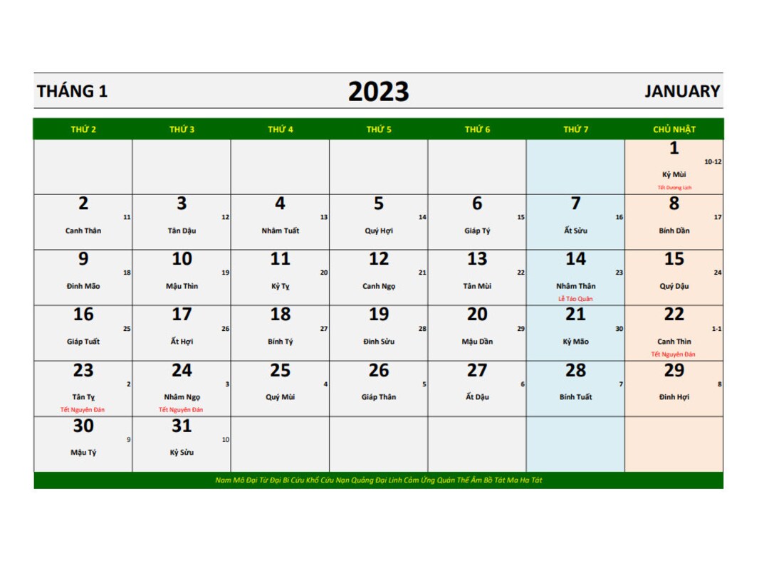 Lunar Calendar Vietnamese 2023 m L ch Lunar Vietnamese Etsy