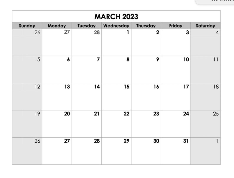 2023 Calendar Template In Word And PDF Calendar Template Calendar 