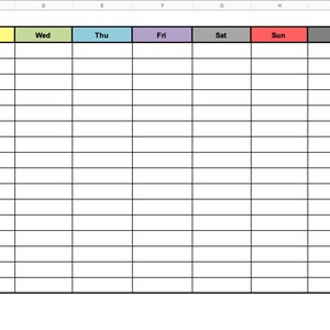 Weekly Schedule Excel Template, Weekly Planner, Daily Schedule, Weekly Planner, Weekly Schedule Template, Editable in Excel, Printable File