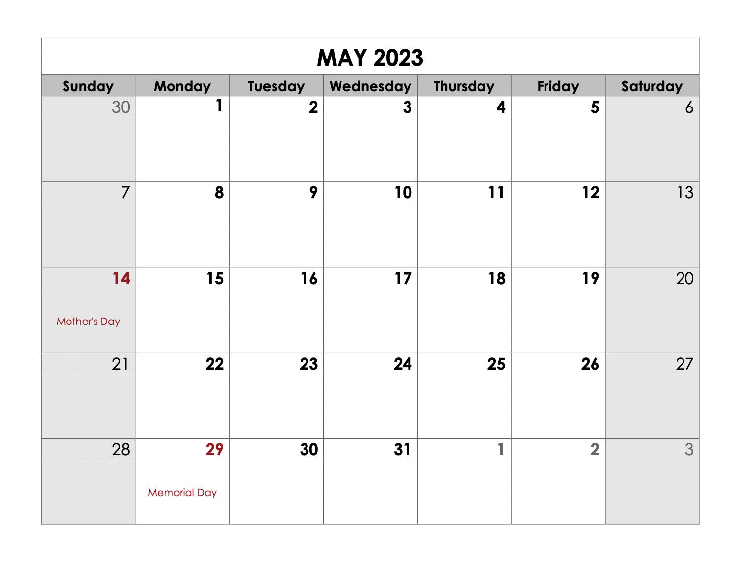 2023 Calendar Template In Word And PDF Calendar Template Calendar