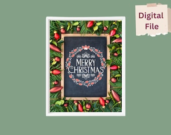 Christmas Tree Print, Printable Wall Art Prints, Christmas Decor, Bedroom Poster, Digital File Printable, Instant Digital Download A4, WA004